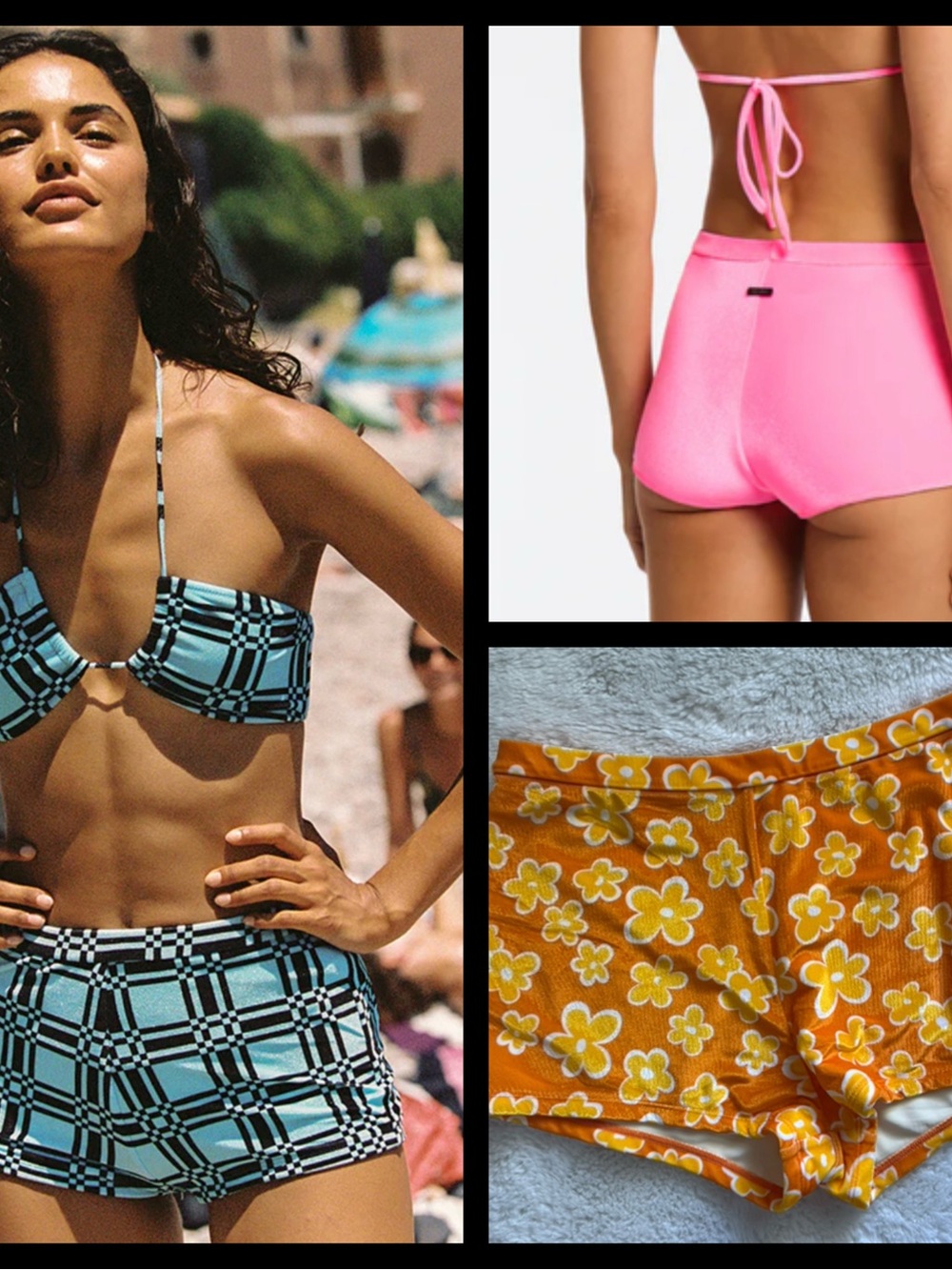 NWOT triangl swimwear Velvet Pansy Boyshorts